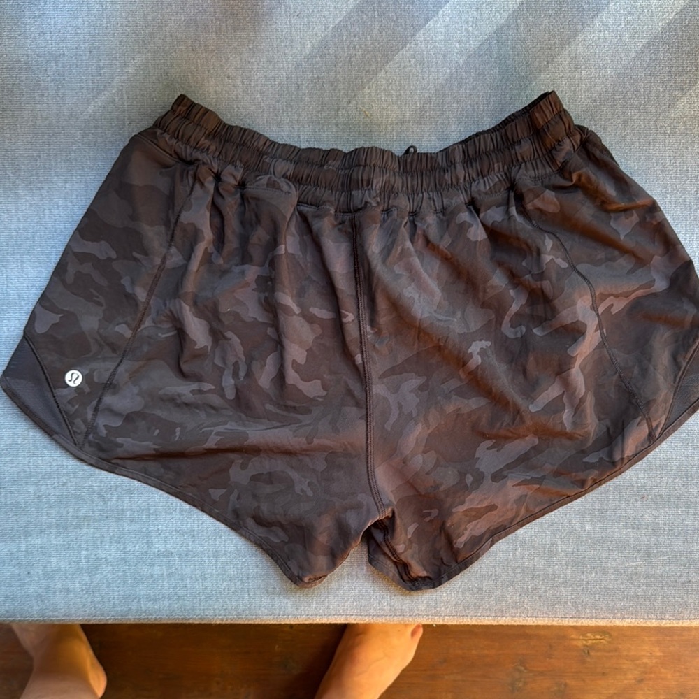 lululemon Black Camouflage Shorts 12T